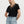 Load image into Gallery viewer, Tulle Insert V Neck I Black