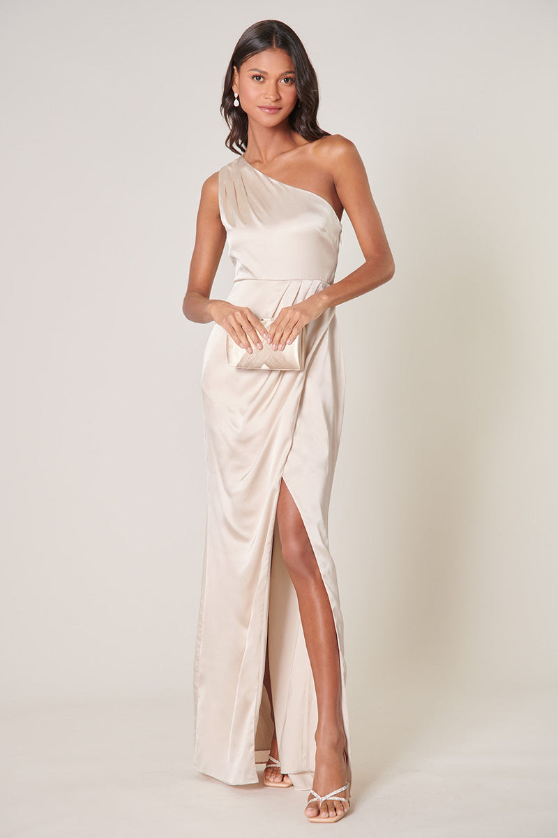 One shoulder maxi dress 2024 white