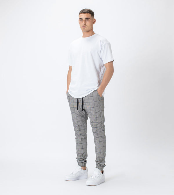 CHECK SURESHOT JOGGER | GREY INDIGO