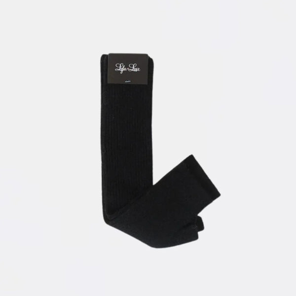 Lyla & Luxe Long Fingerless Gloves | Black
