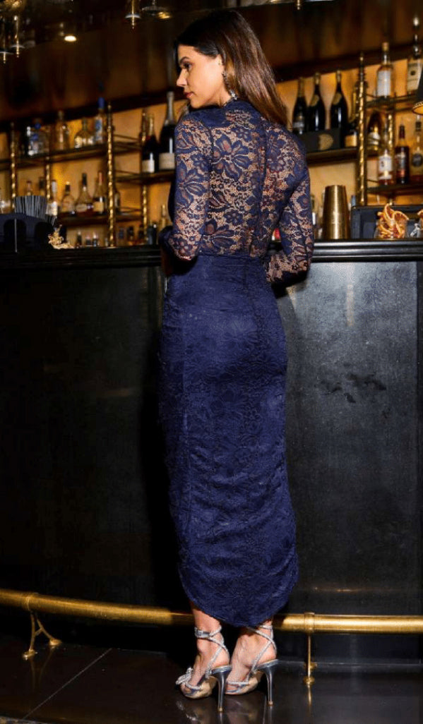 Navy Lace Lace Dress Canada Vixen Lace Faux Wrap Dress I Navy Blue Poor Little Rich Girl Navy Lace Lace Dress Canada Vixen Lace Faux Wrap Dress I Navy Blue Poor Little Rich Girl