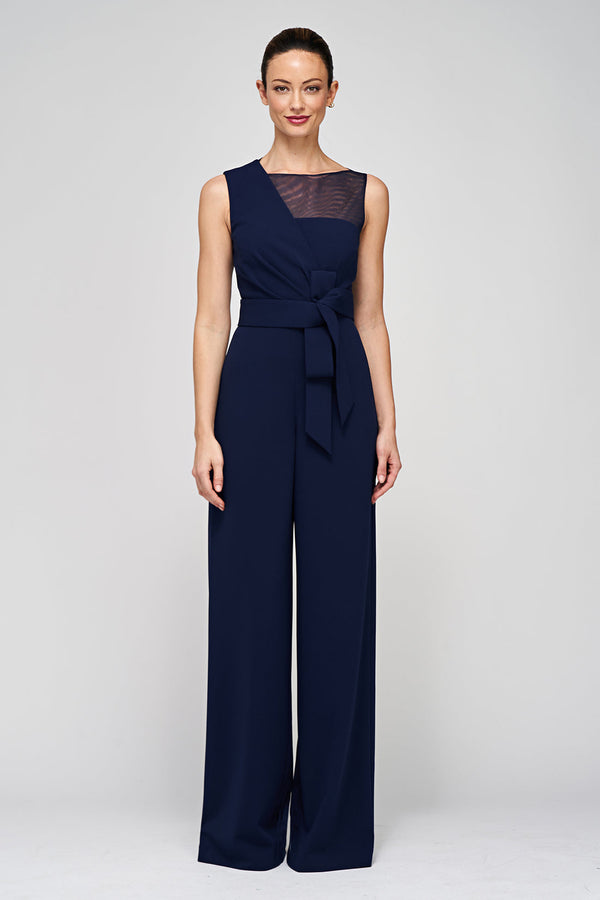 Aubree Bow Jumpsuit I Navy