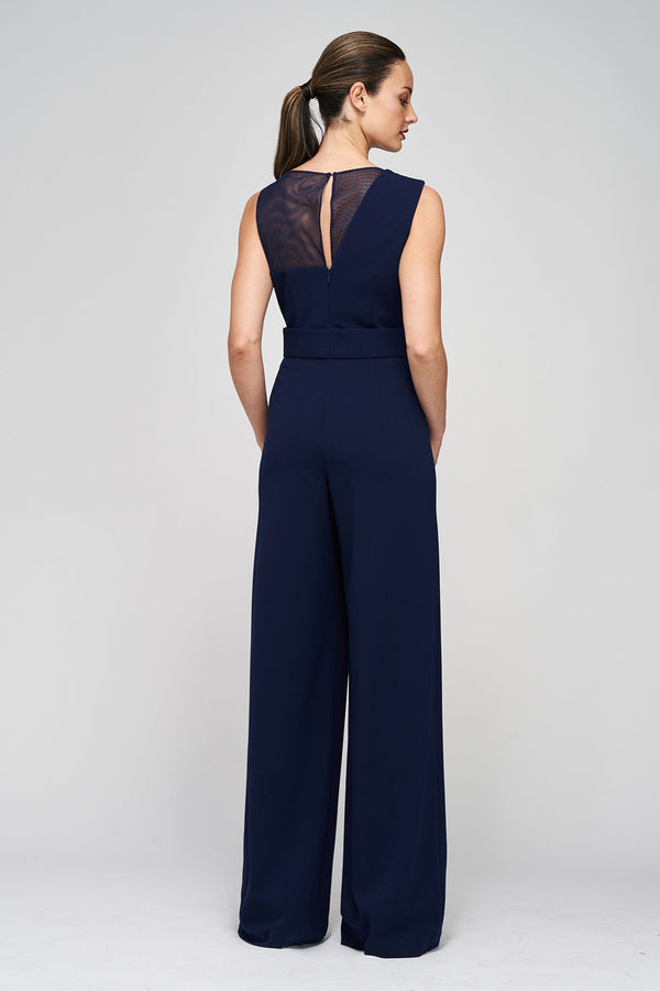 Aubree Bow Jumpsuit I Navy