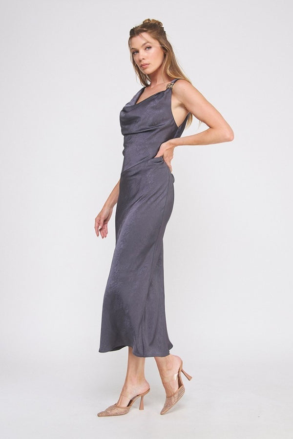 Dara Draped Midi Dress I Midnight PRE ORDER