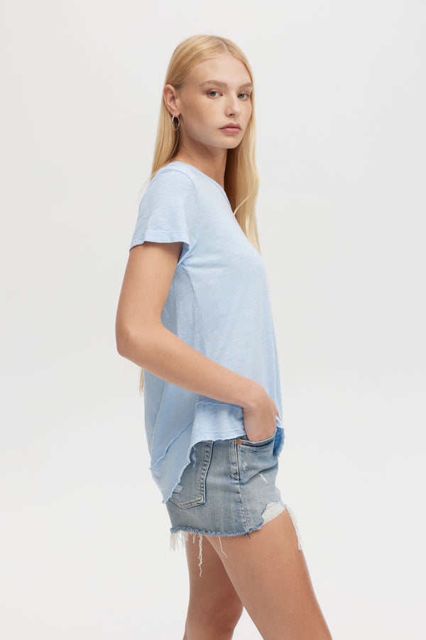 Ava Mock Layer T-shirt | Sky Blue