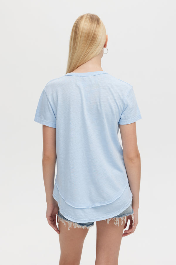 Ava Mock Layer T-shirt | Sky Blue