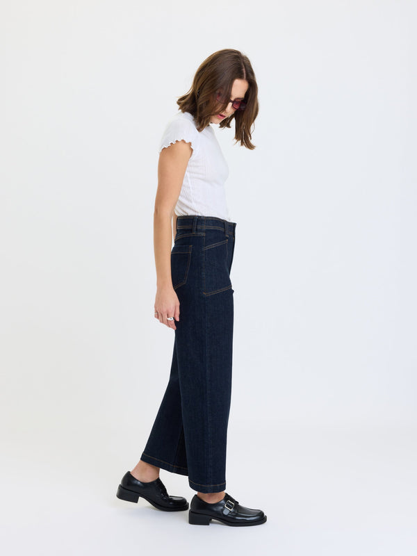 Valley Girl High Rise Patch Pocket Denim