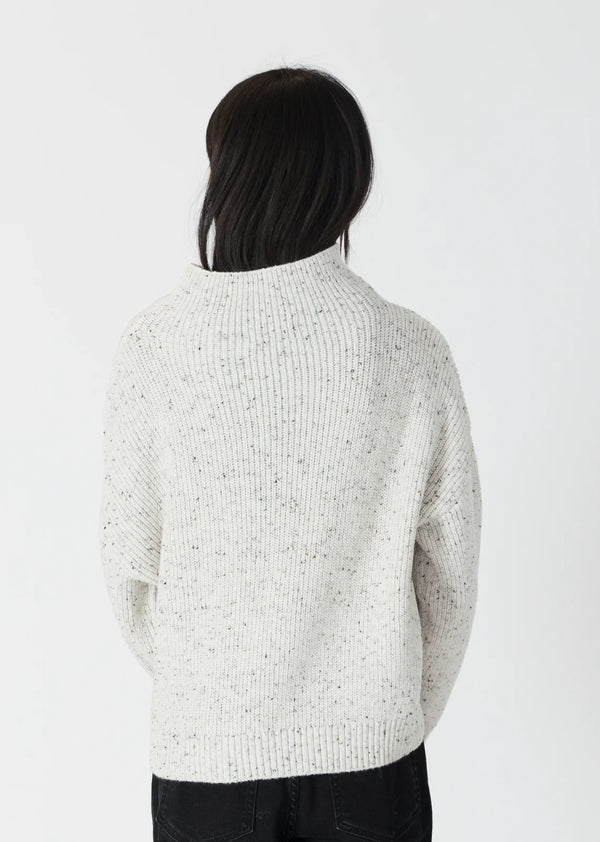 Evolet Ribbed Mock Neck
