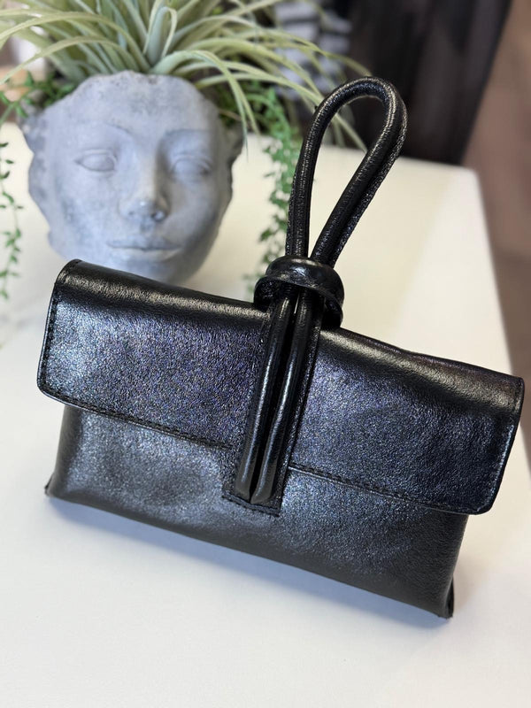 Envelope Clutch I Black Shimmer