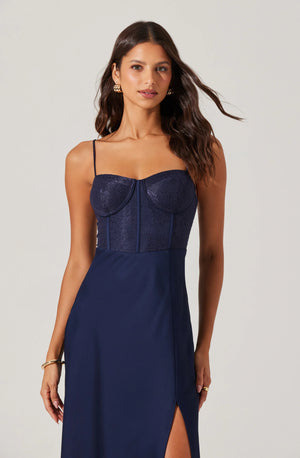 Bustier Dress I Navy