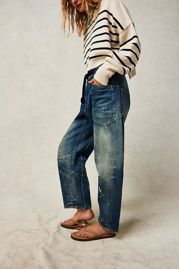 Moxie Low Slung Barrel Jeans