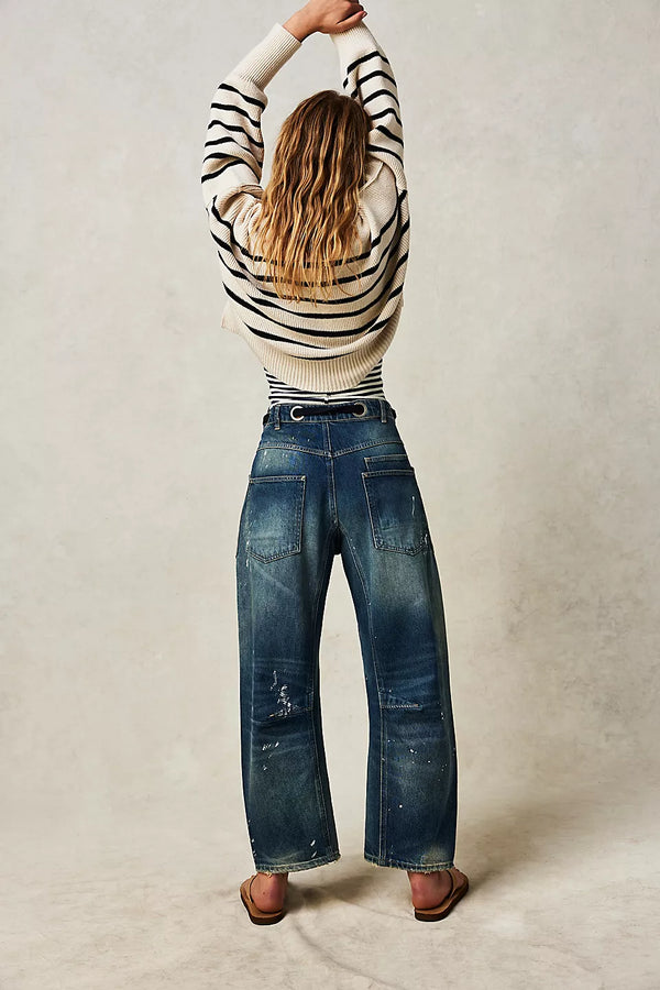 Moxie Low Slung Barrel Jeans