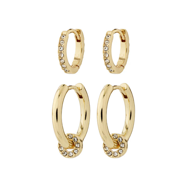 Scottie Earrings 2 in 1 set I Gold Plated