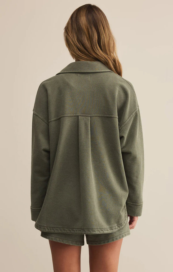 All Day Knit Denim Jacket I Hunter Green