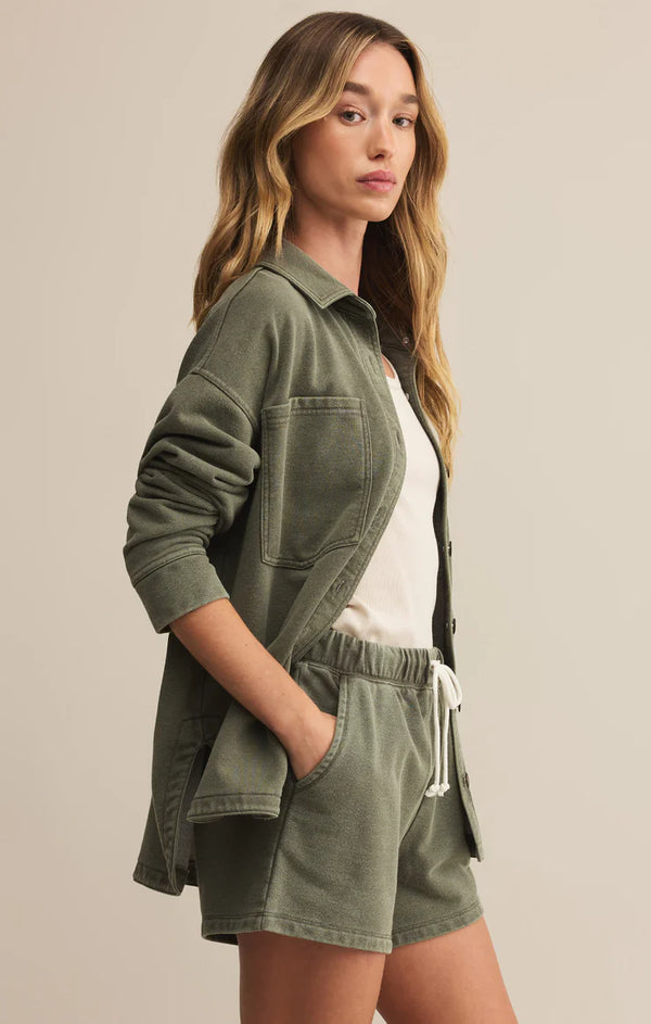 All Day Knit Denim Jacket I Hunter Green