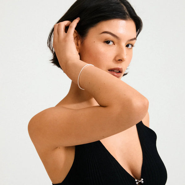 Arash Pearl Bracelet I Silver Plated