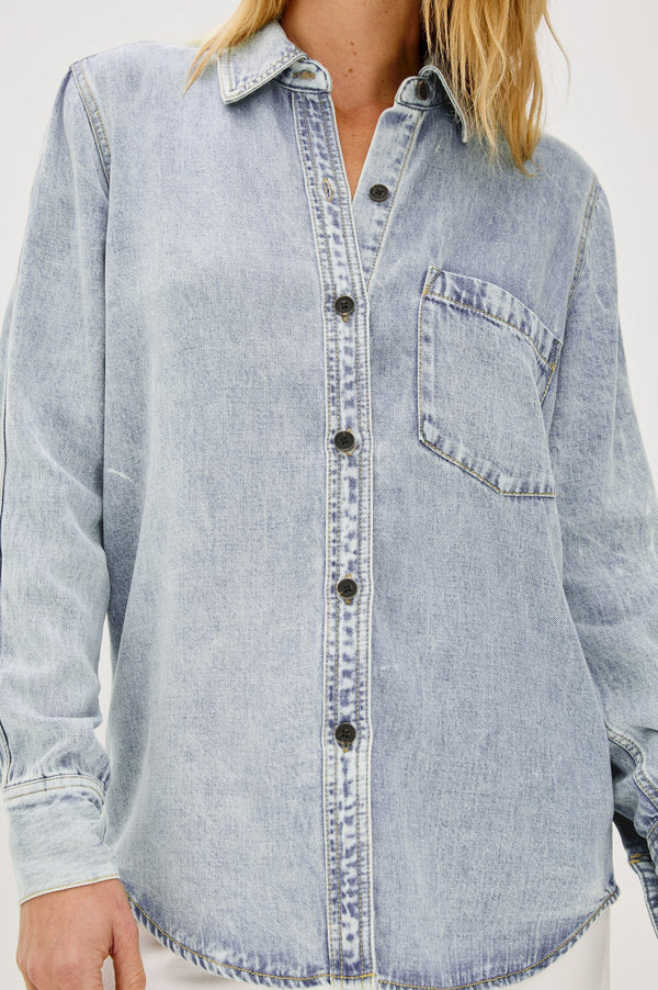 Atticus Shirt I Bleached Indigo