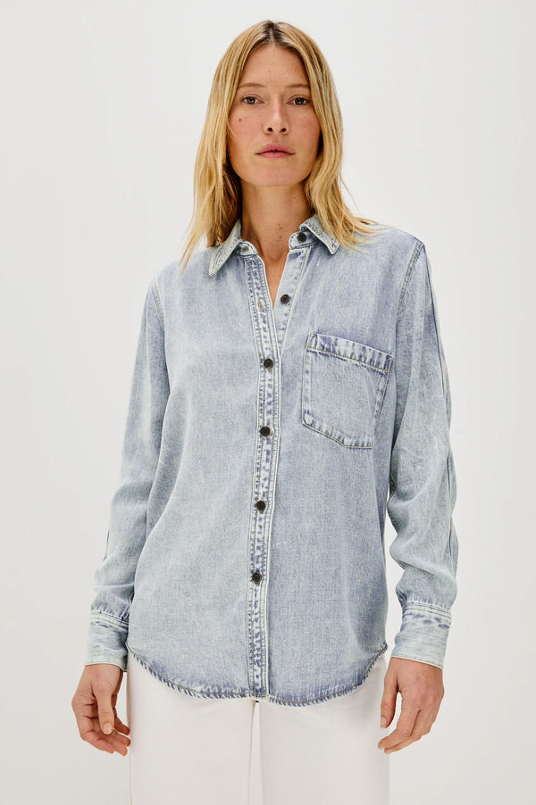 Atticus Shirt I Bleached Indigo