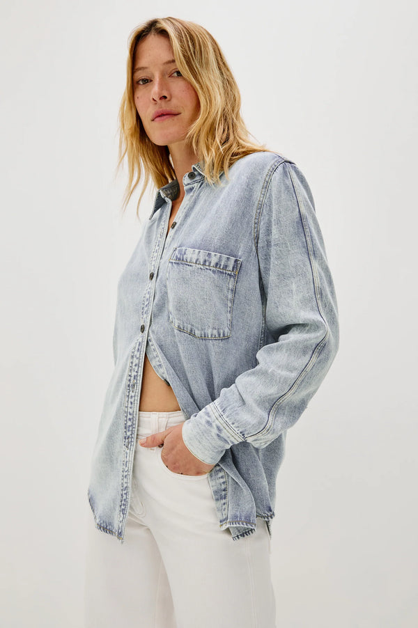 Atticus Shirt I Bleached Indigo