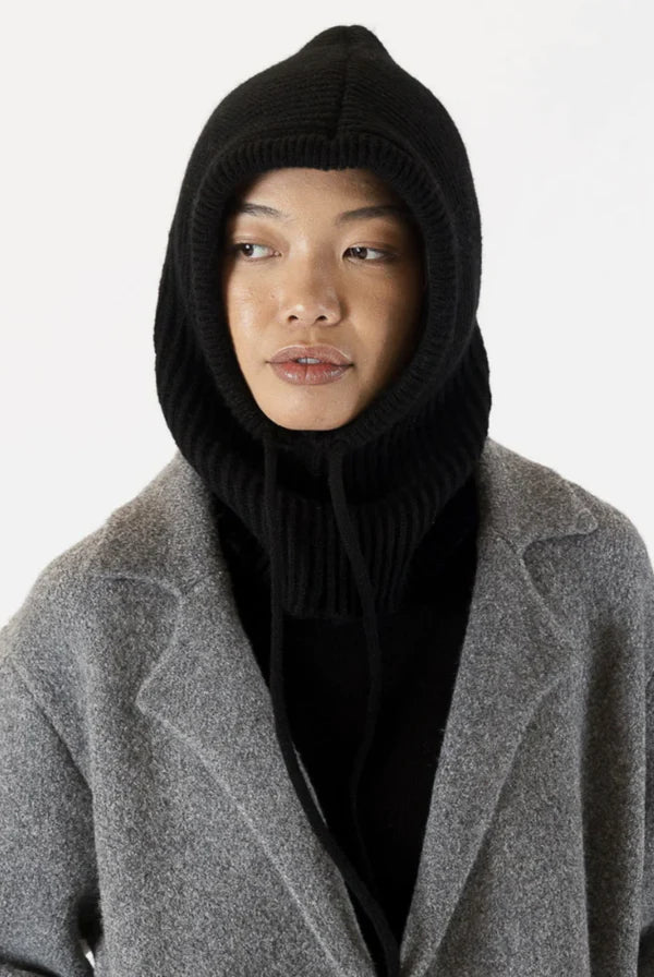 Lyla & Luxe Ribbed Balaclava I Black