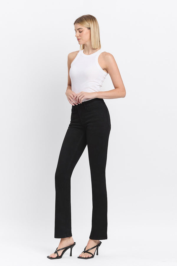 Black Out Mid Rise Boot Cut Jeans