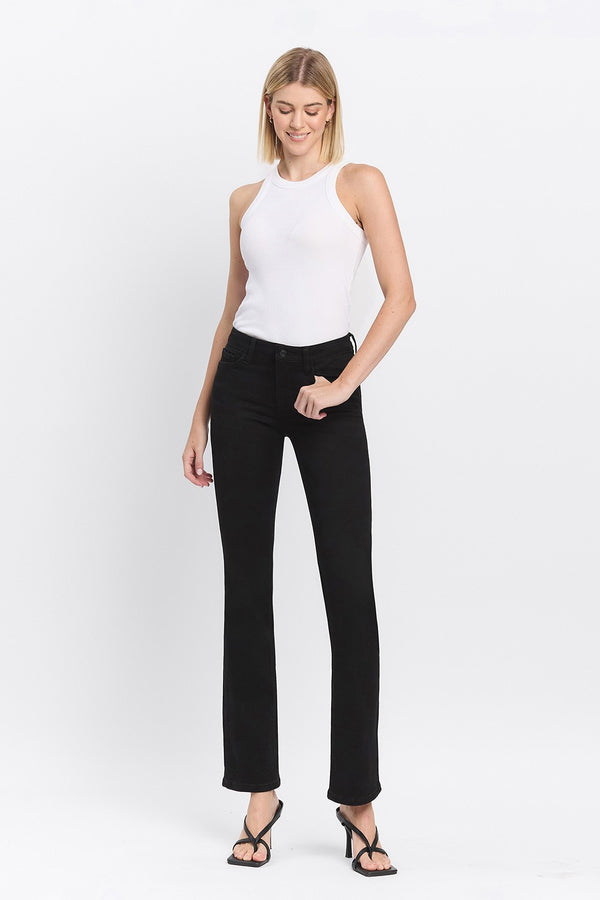 Black Out Mid Rise Boot Cut Jeans