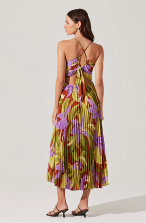 Blythe Midi Dress I Green Rust Floral PRE-ORDER