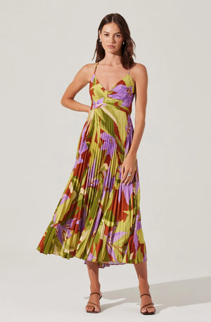 Blythe Midi Dress I Green Rust Floral PRE-ORDER