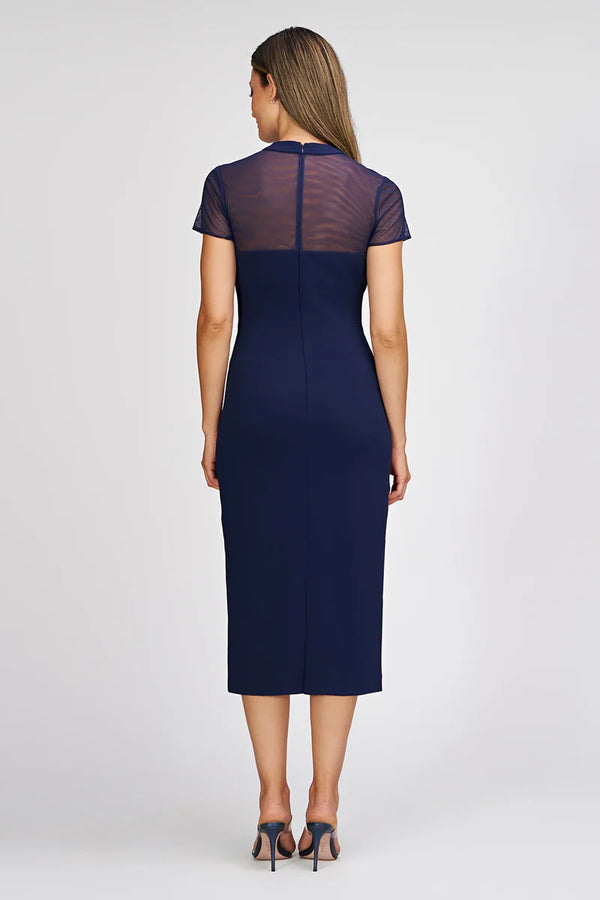 Roselle Bow Cocktail Dress I Navy