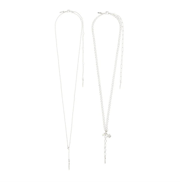 Breeze 2-in-1 Necklace I Silver Plated