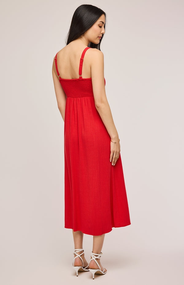 Cairo Midi Dress I Red