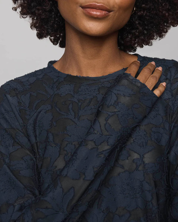 Cecelia Burnout Long Sleeve I Navy