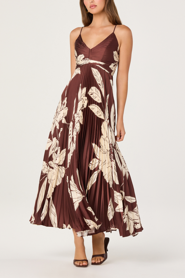 Clea Dress I Brown Floral I Pre Order