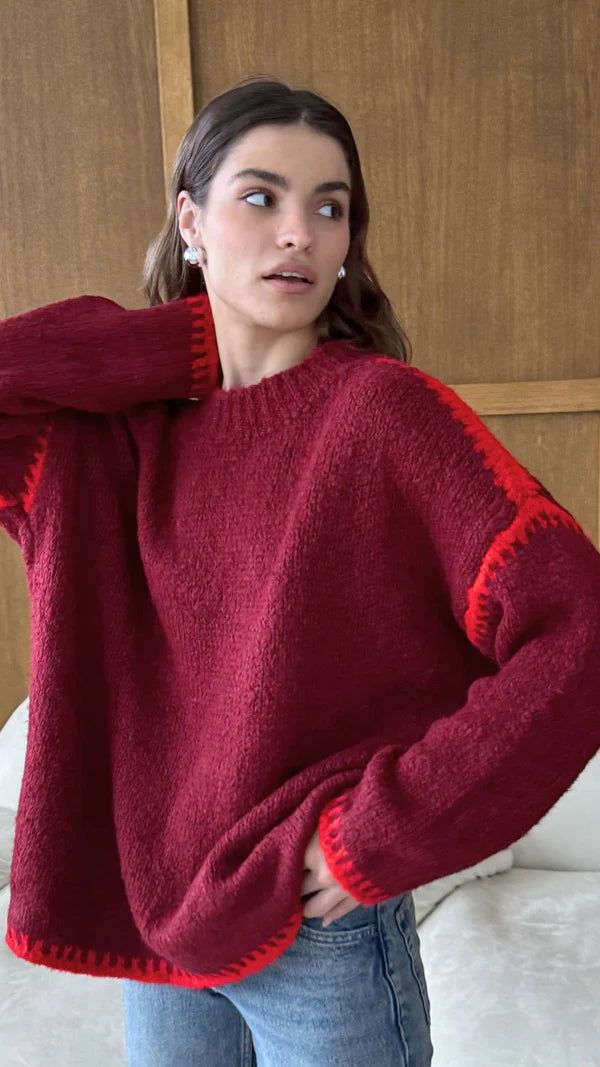 Cleo Sweater I Bordeaux