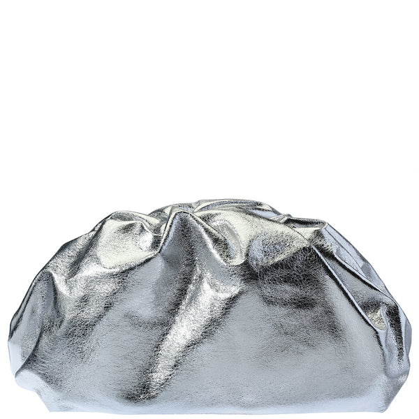 Metallic Oversized Clutch I Silver