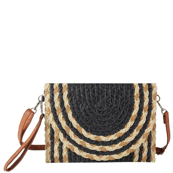 Envelope straw Wristlet I Black