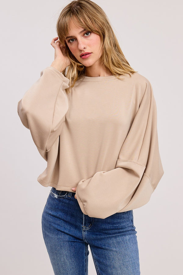 Long Sleeve Dolman Pullover I Coco