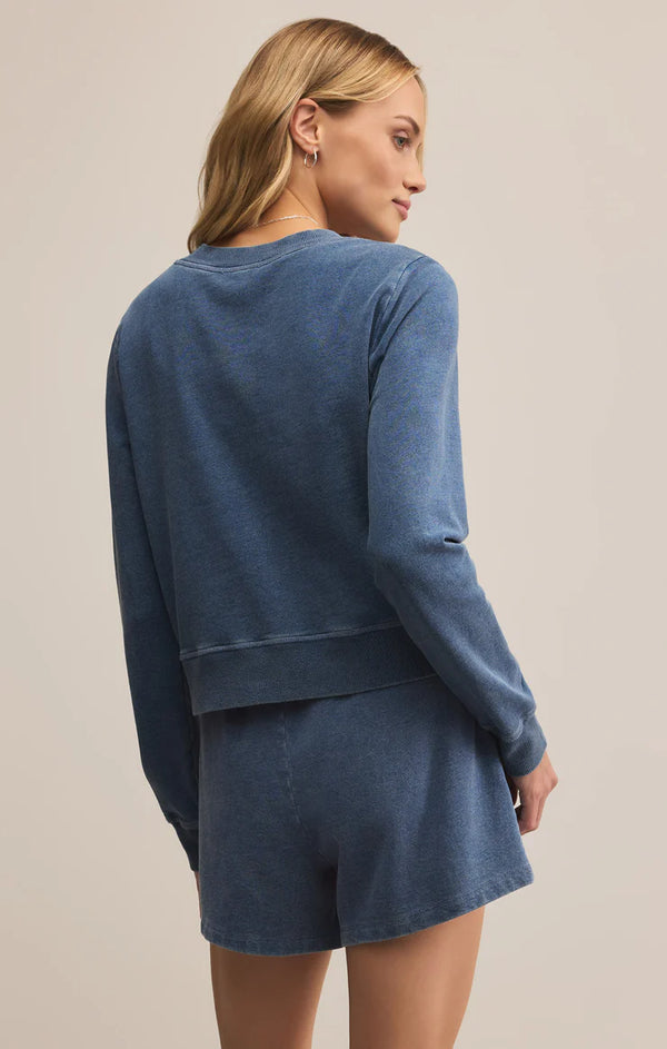 Daily Knit Denim Cardigan I Vintage Indigo