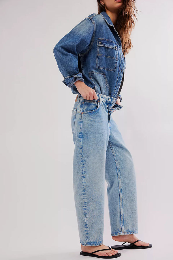 Deep Trance Dropped Boyfriend Jeans
