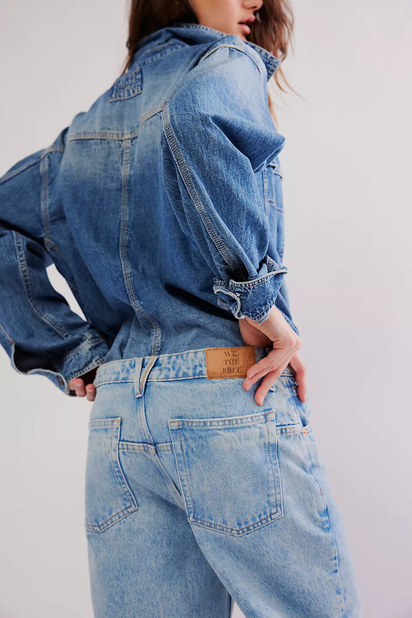 Deep Trance Dropped Boyfriend Jeans