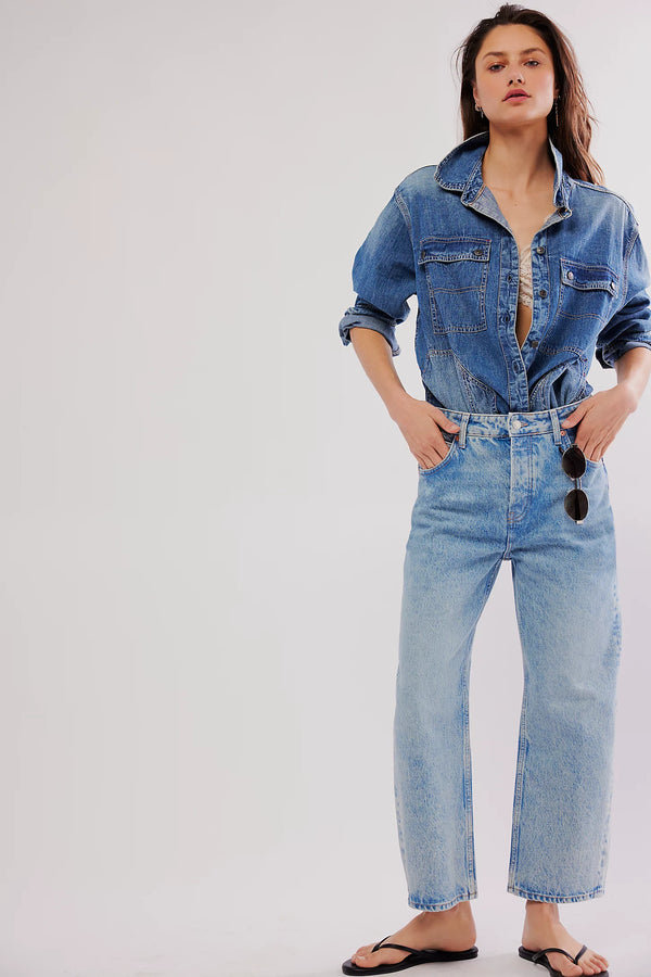 Deep Trance Dropped Boyfriend Jeans