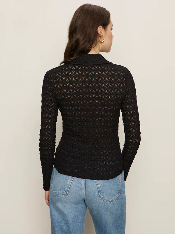 Dreamgirl Lace Button Up I Black