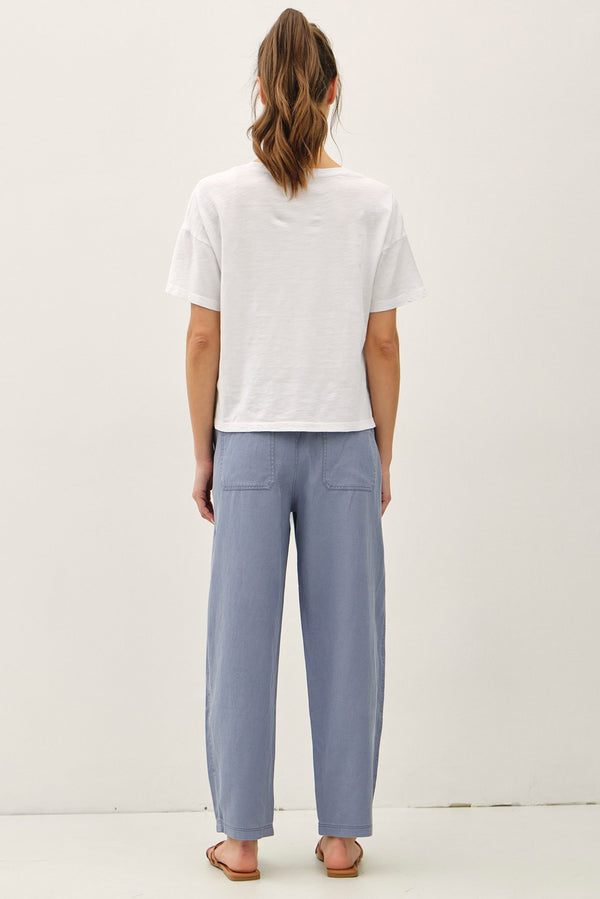 Cotton Slub Boxy Tee I White
