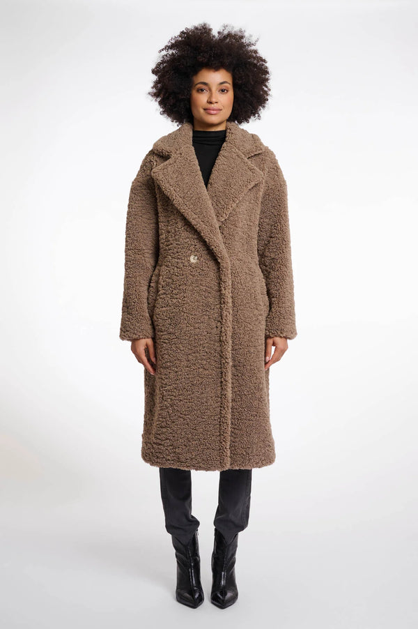 Elicia Teddy Coat I Toffee
