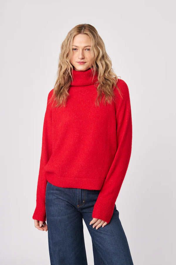 Emmett Slouch Neck Sweater I Rouge
