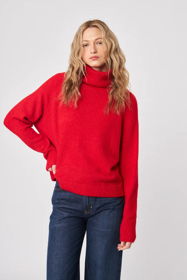 Emmett Slouch Neck Sweater I Rouge