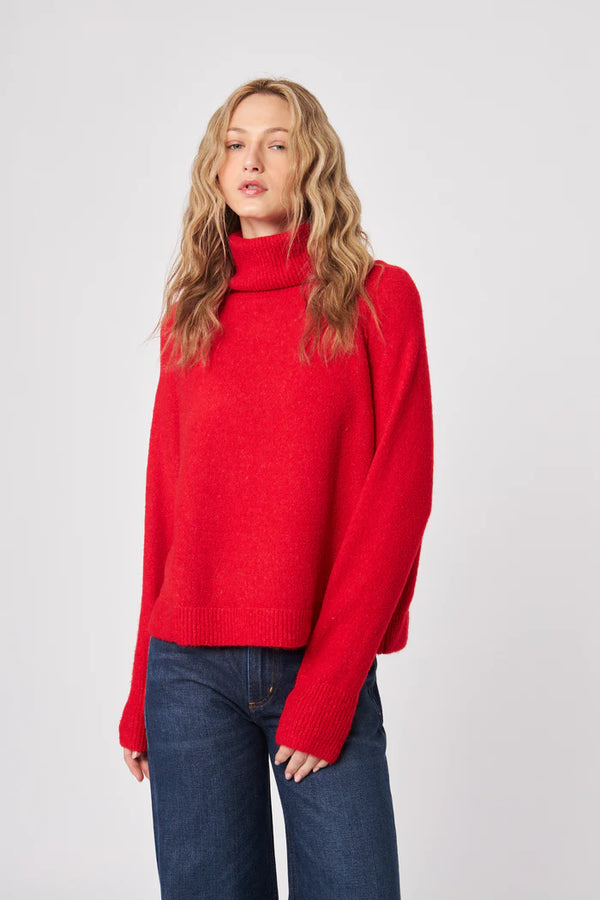 Emmett Slouch Neck Sweater I Rouge