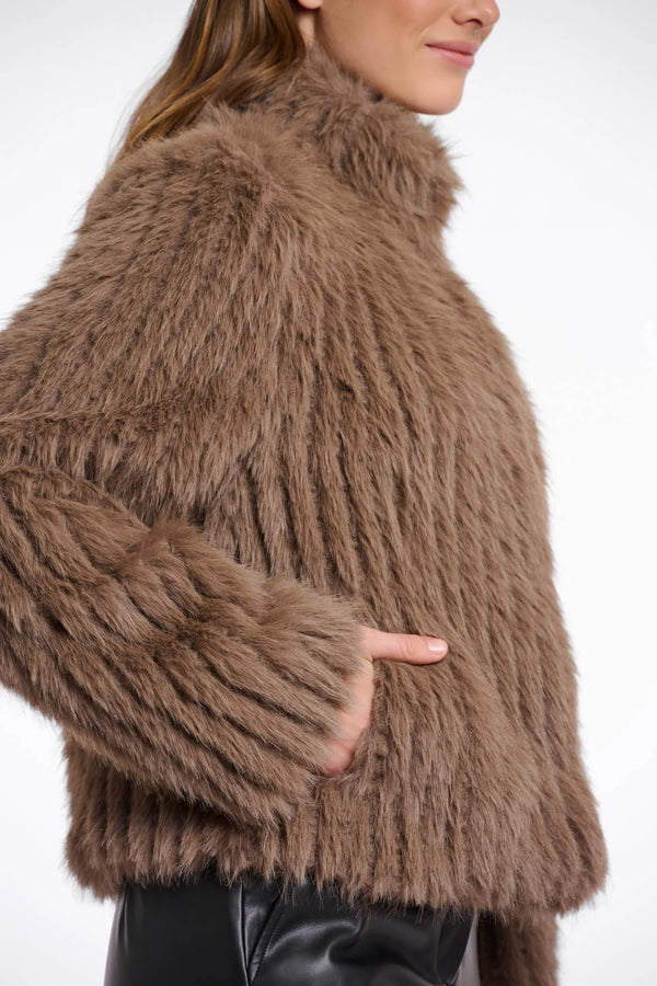 Faith Faux Fur Jacket I Toffee