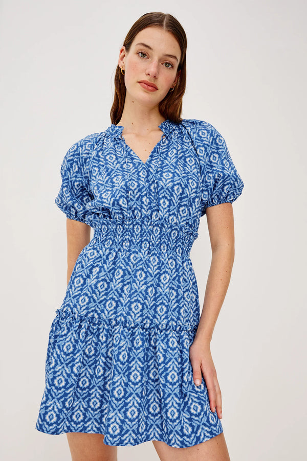Fiorella Dress I Blue Ikat