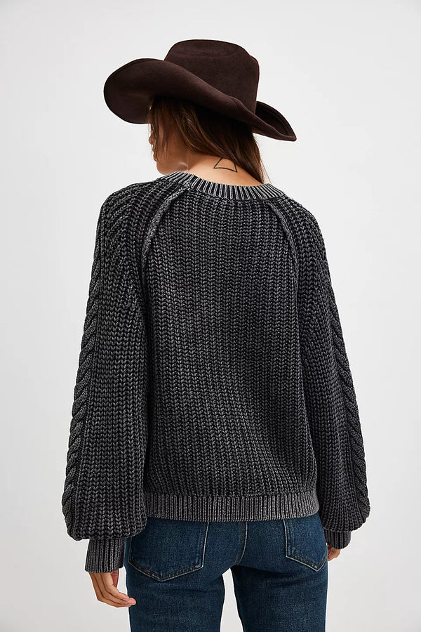 Frankie Cable Knit Sweater I Black PRE ORDER